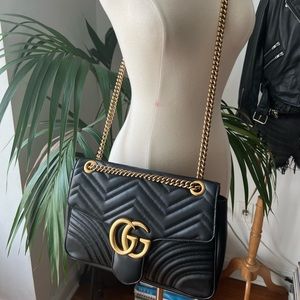 Gucci Black Marmont Medium Bag